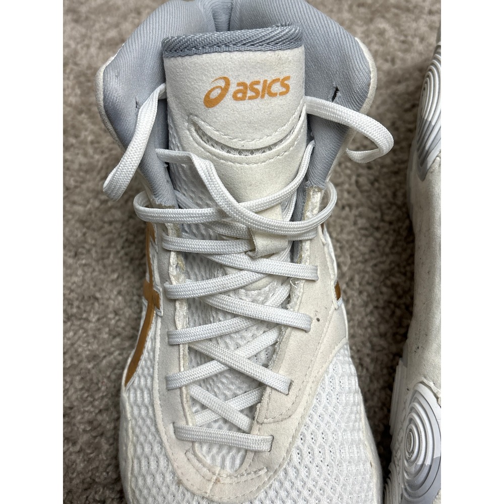 Asics Matcontrol 2 Wrestling Shoes White Gold 1082A001 Womens 9 Mens 7.5 - Picture 8 of 9